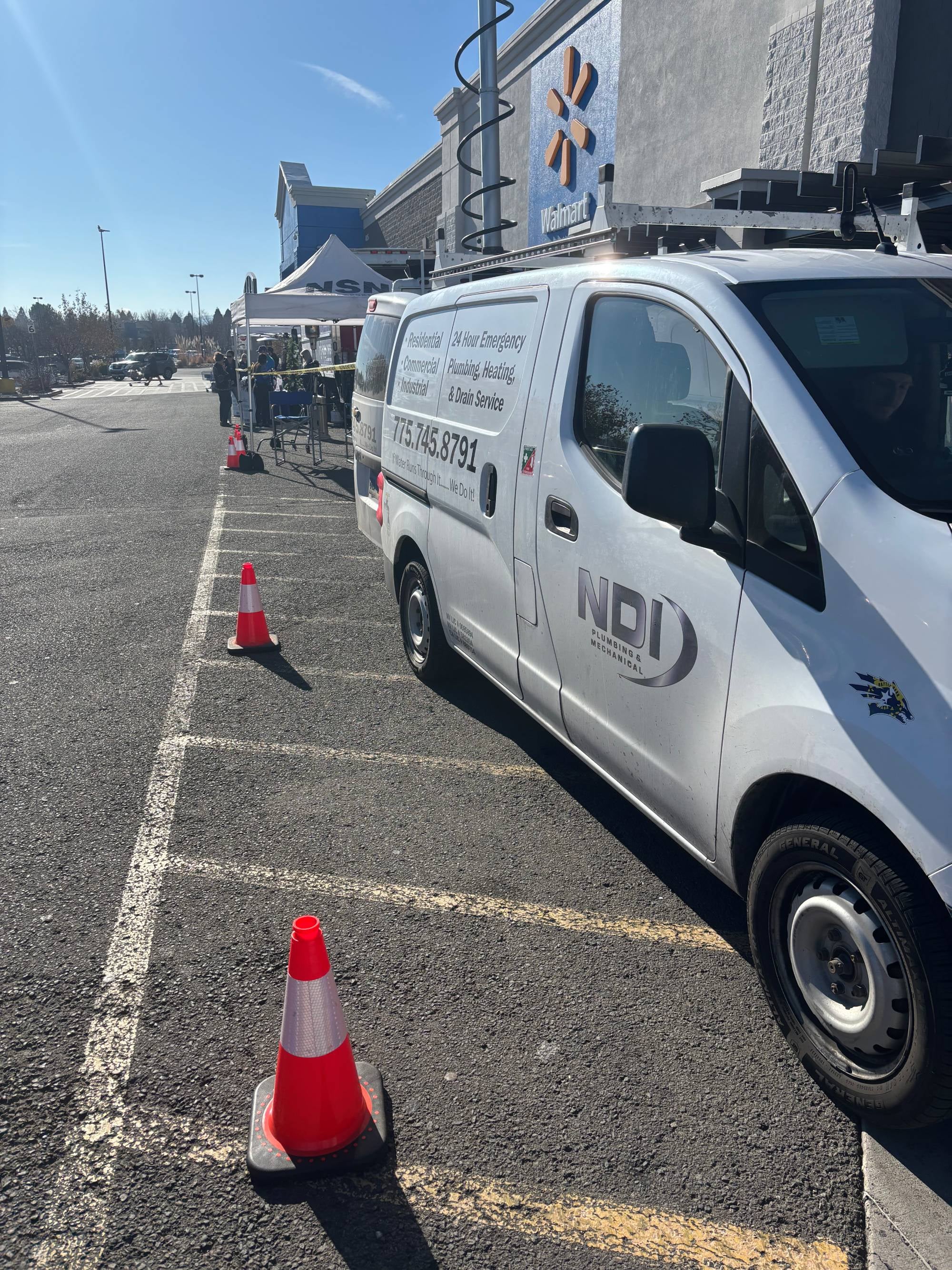 NDI service van parked at Walmart store